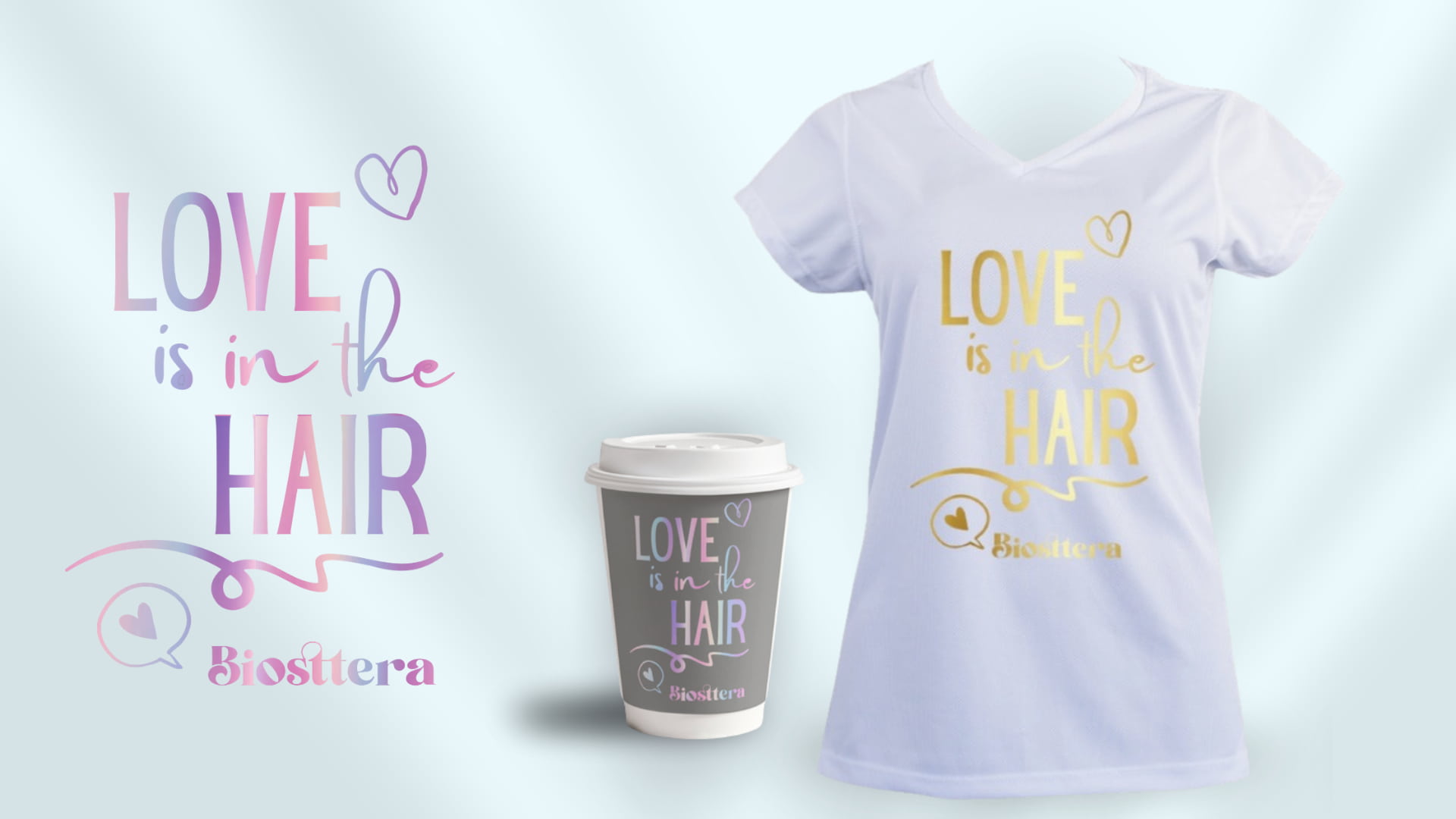 diseño de branding, packaging, camiseta y taza de biosttera