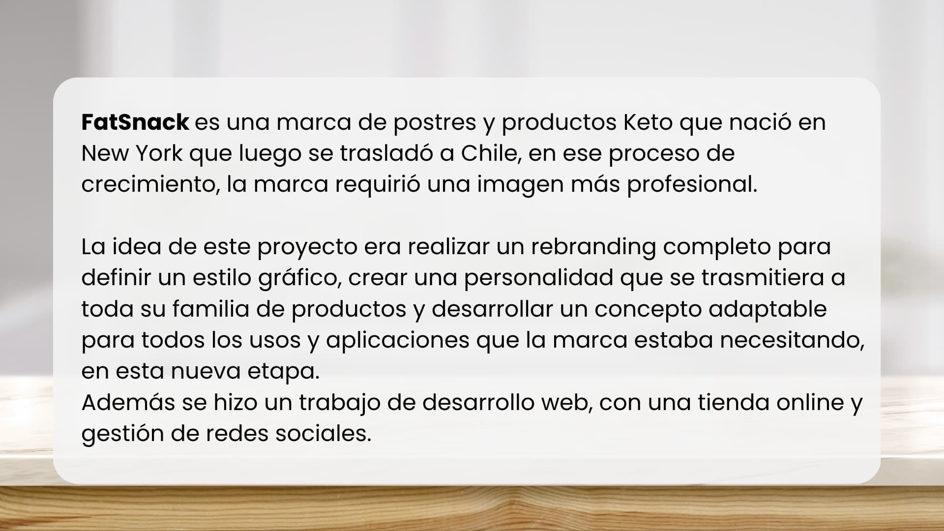 rebranding fatsnack, descripción del trabajo hecho por media shining