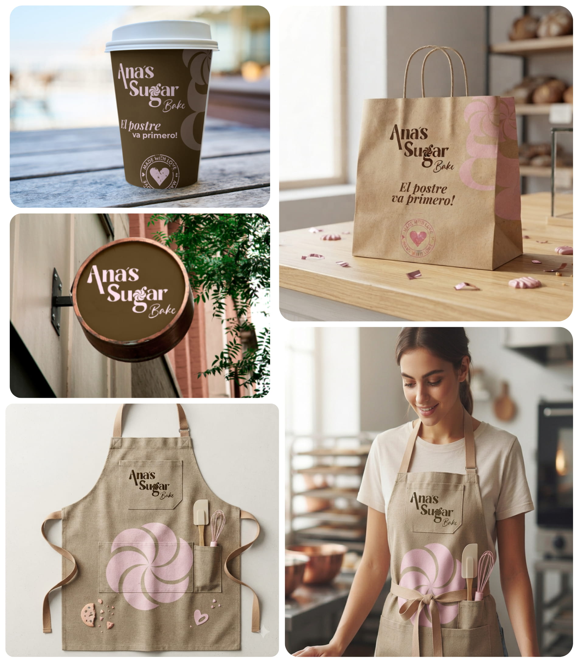 diseño de productos y aplicaciones de logo para tienda de galletas en madrid